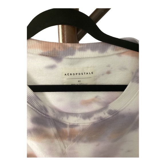 Aeropostale Tie-Dye Cropped Crew Sweatshirt Size XL - Picture 3 of 4